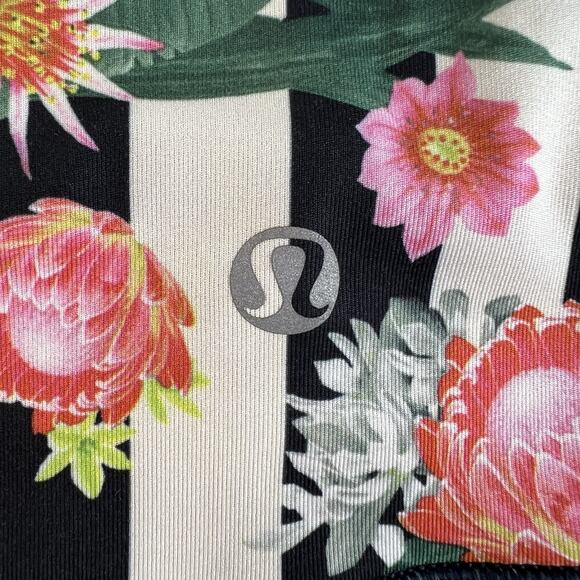 Lululemon Athletica 8 Wunder Under Crop Full-On Luxtreme Palm Play Floral Stripe - Picture 11 of 15
